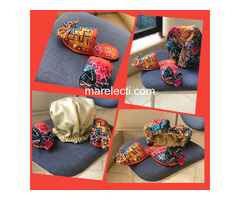 Reversible Satin Bonnet with Bedroom Slippers - 3