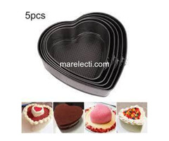 5pcs Cake Pan Set ( Square/Round/Heart Shaped) - 2