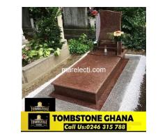 Brown  granite tombstone