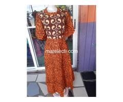 African Modern Boubou Dress with Soft Embroidery - 2