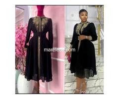 Quality and Affordable Black Elegant Hot Ladies Dress - 2